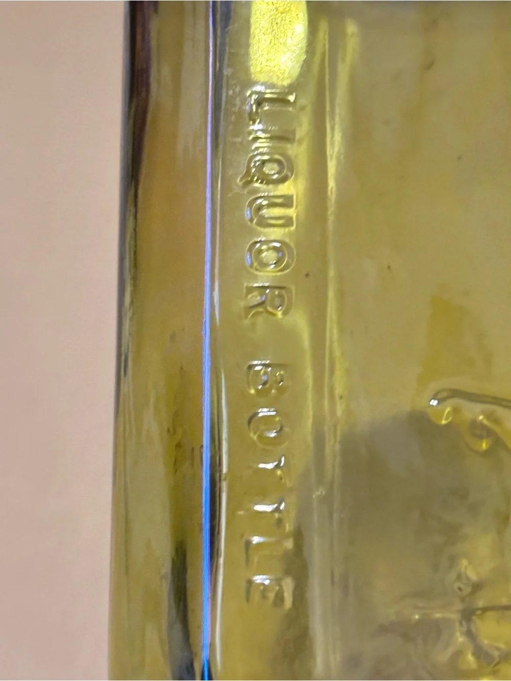 Vintage Olive Green Hennessy & Co Cognac Bottle